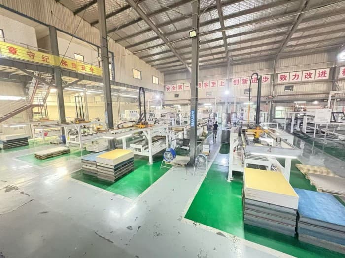 Factory production reference for surface materials