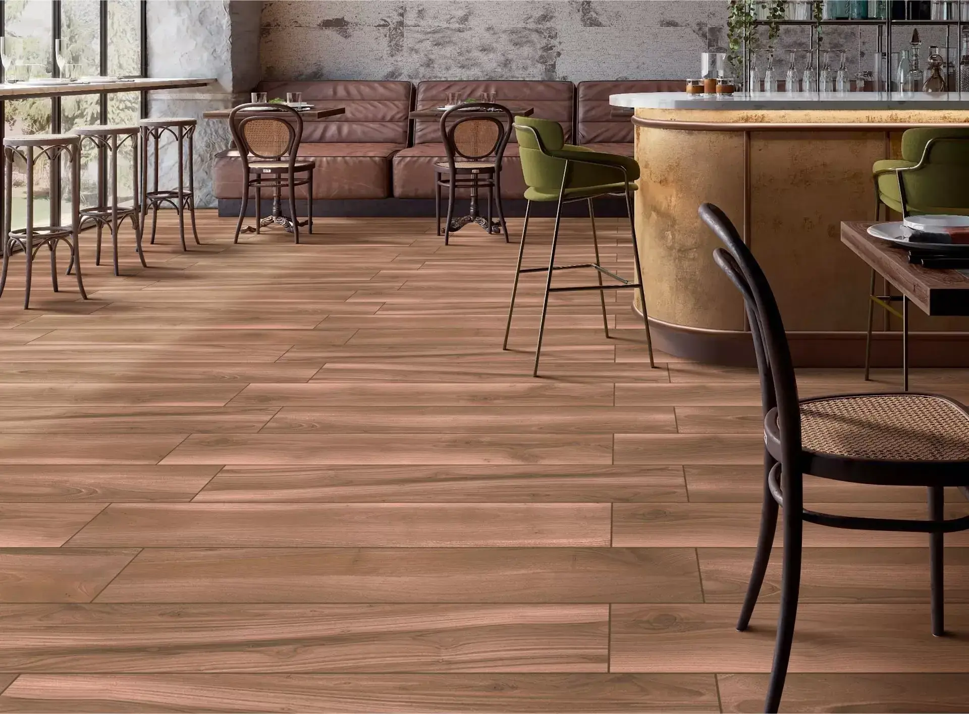 Exotic Brown Vinyl Flooring